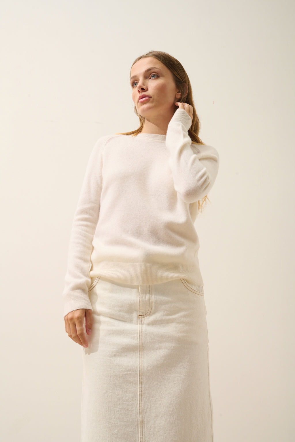 Pull Col Rond - Norena - Neige