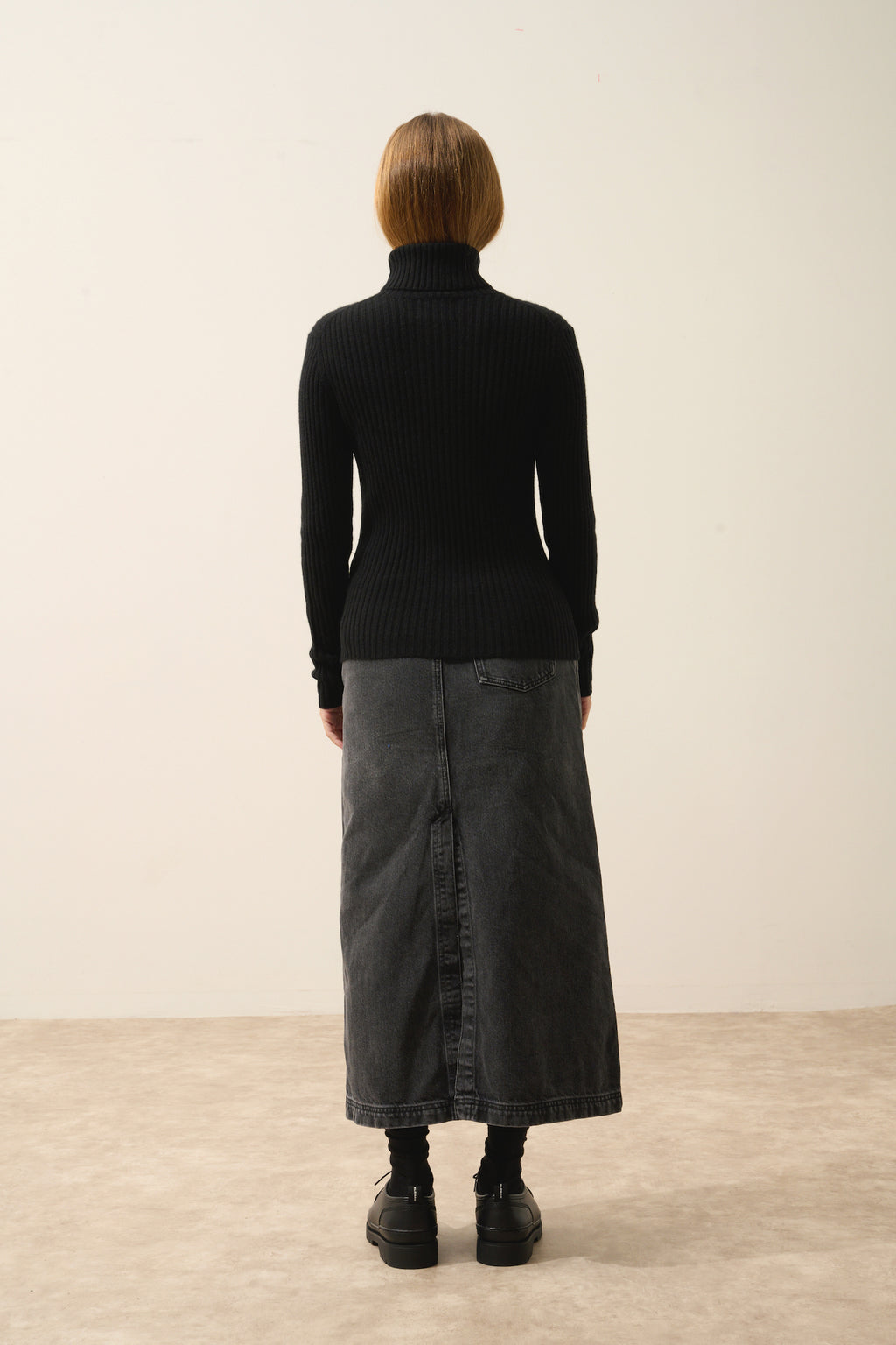 Pull Col Roulé - Miraya - Noir
