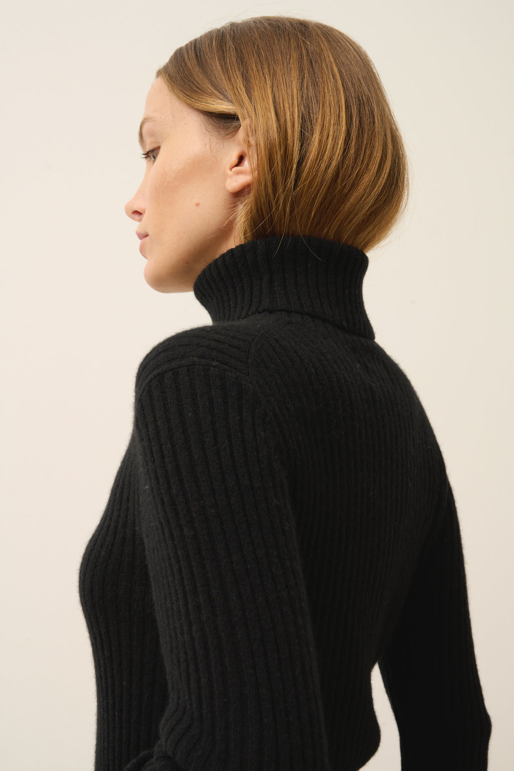 Pull Col Roulé - Miraya - Noir