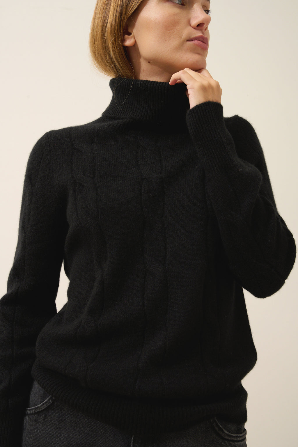 Pull Col Roulé - Estelle - Noir
