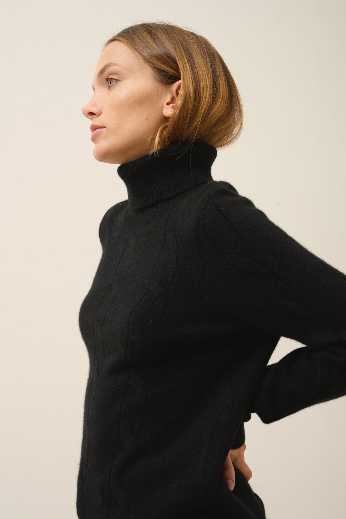 Pull Col Roulé - Estelle - Noir