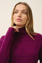 Pull Col Roulé - Loralia - Prune