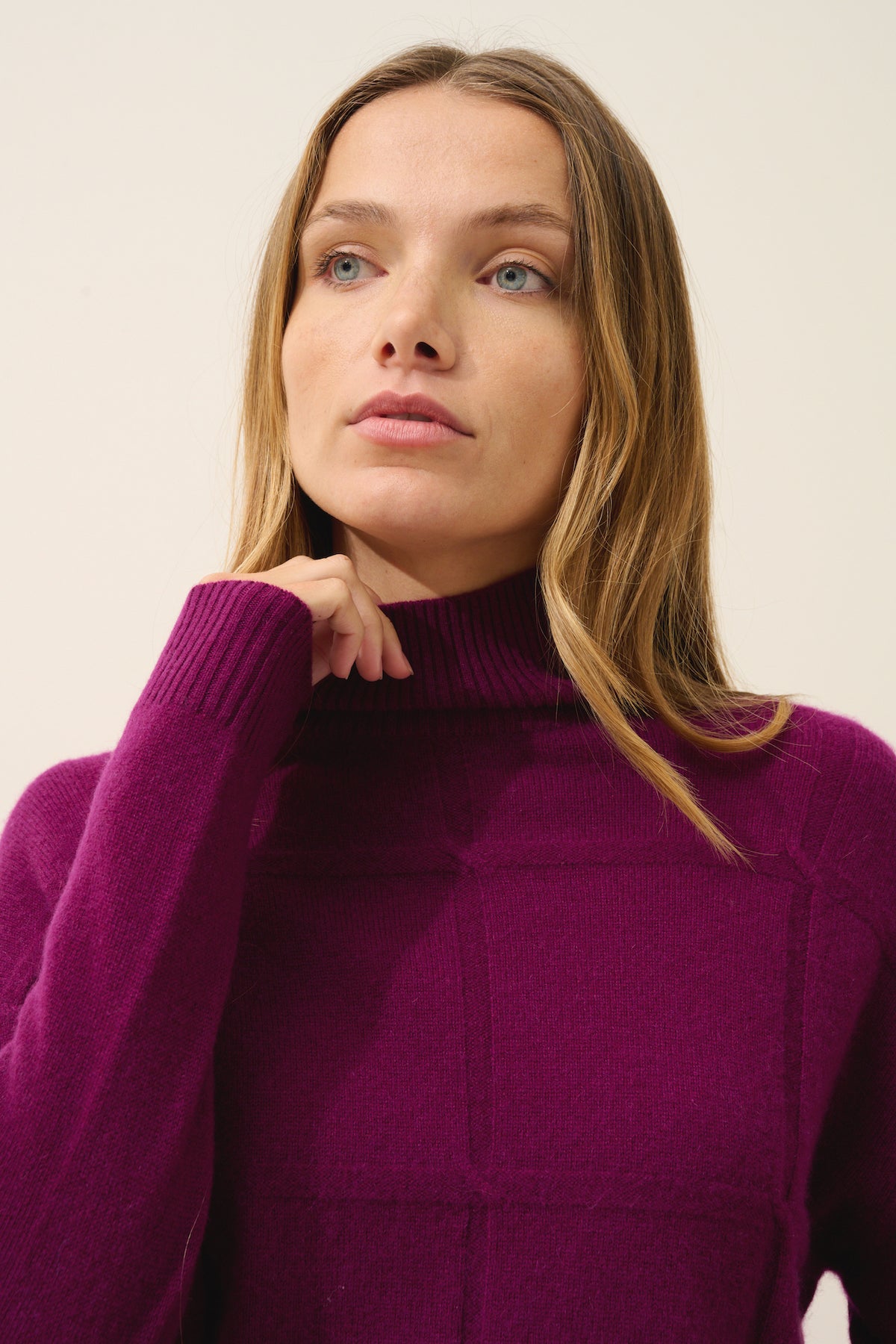 Pull Col Roulé - Loralia - Prune
