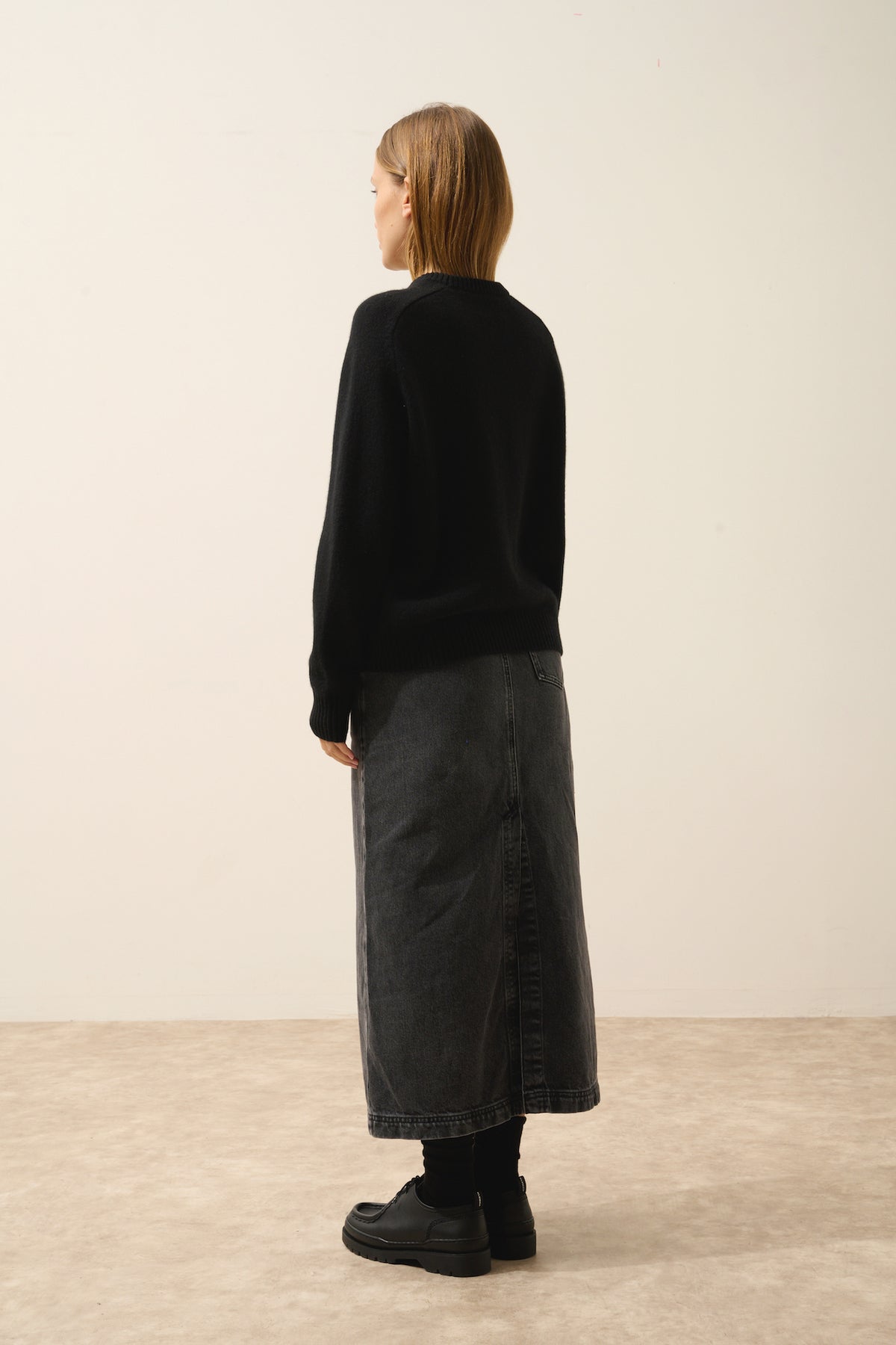 Pull Col Rond 4Fils - Lavinia - Noir