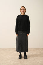 Pull Col Rond 4Fils - Lavinia - Noir