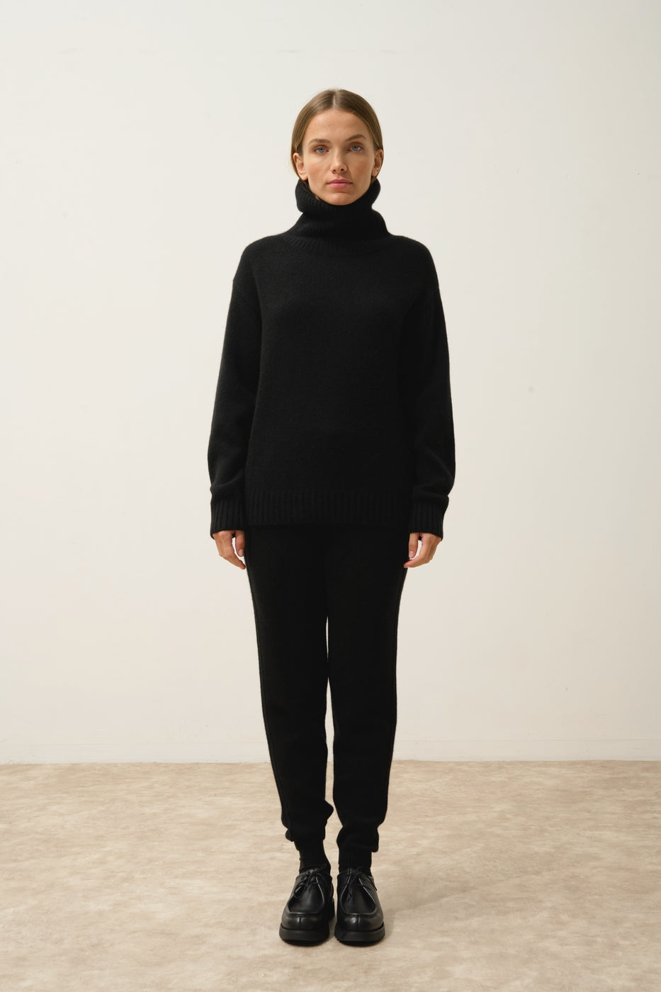 Rollkragenpullover 4-fädig - Iseria - Schwarz