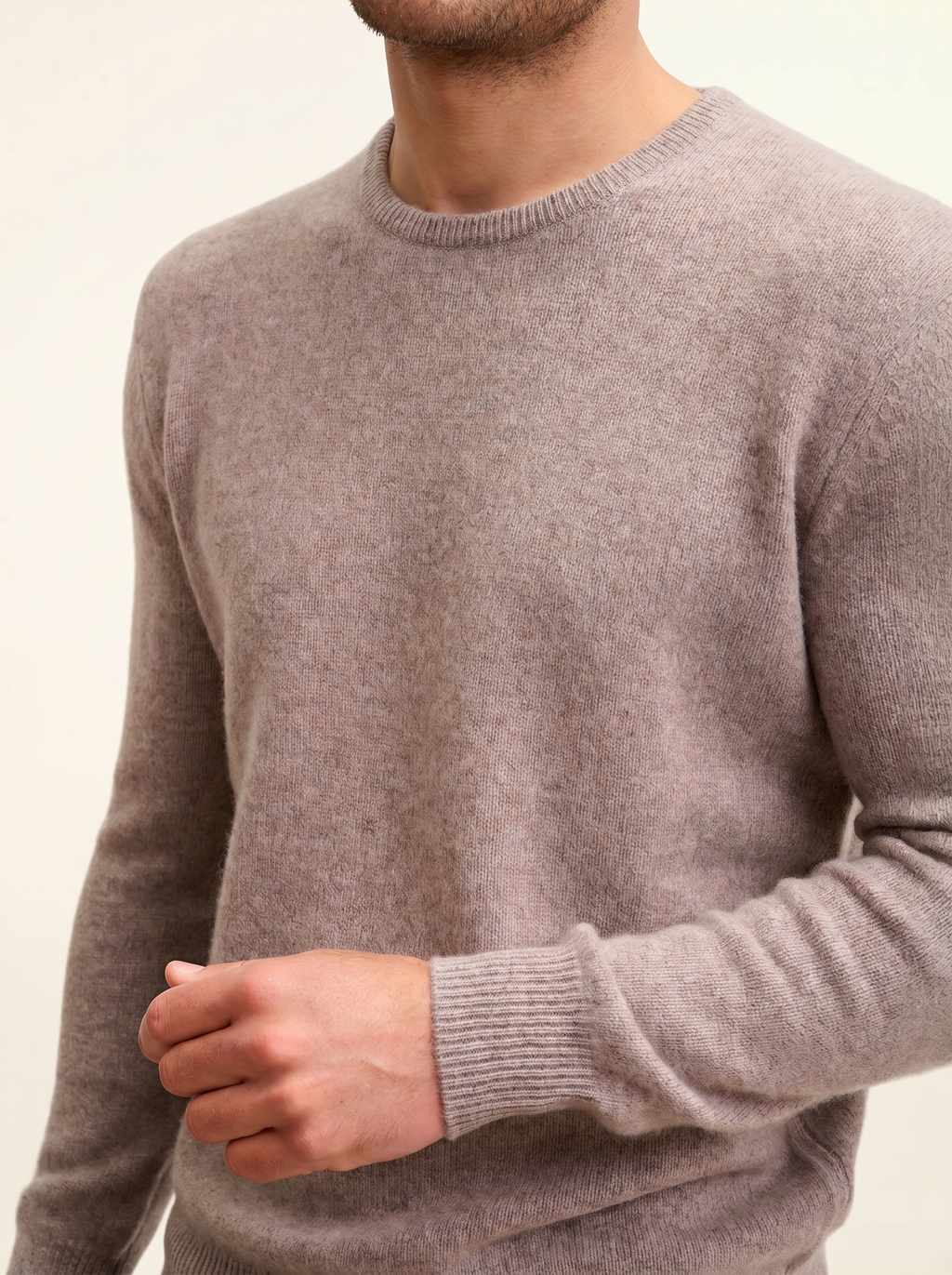 Maglione Girocollo 4 Fili Gabin - Caribou Chiné - Uomo