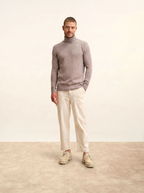 Rollkragenpullover 4-fädig - Sacha - Karibu Meliert
