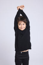 Judy Elbow Star Crew-Neck Jumper - Black Multicolour Lurex - Children