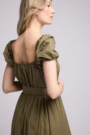 Robe Long Manches Courtes - Khaki