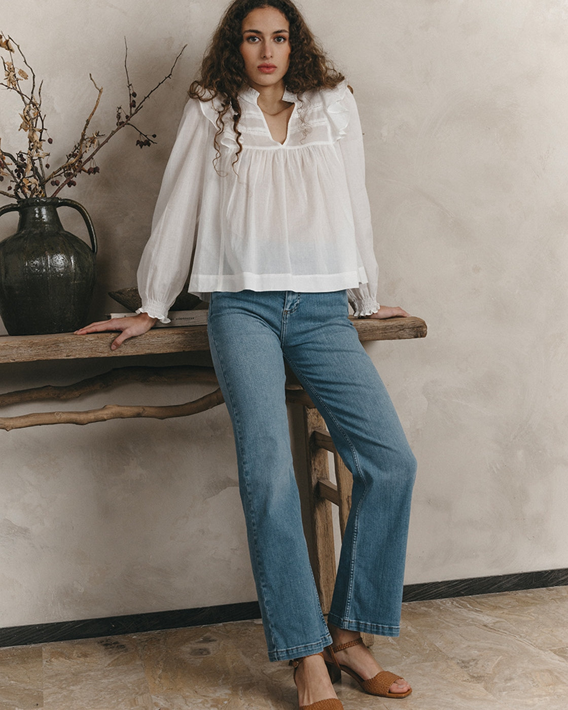 Justine Blouse - Ecru