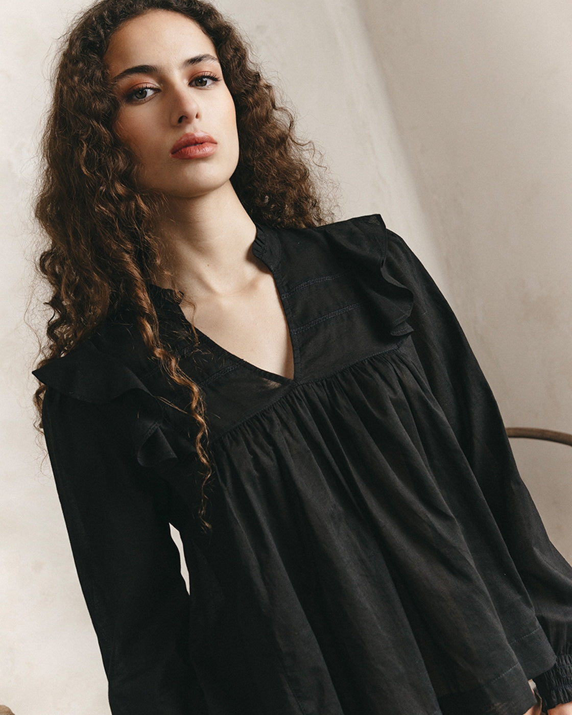 Blouse Justine - Noir
