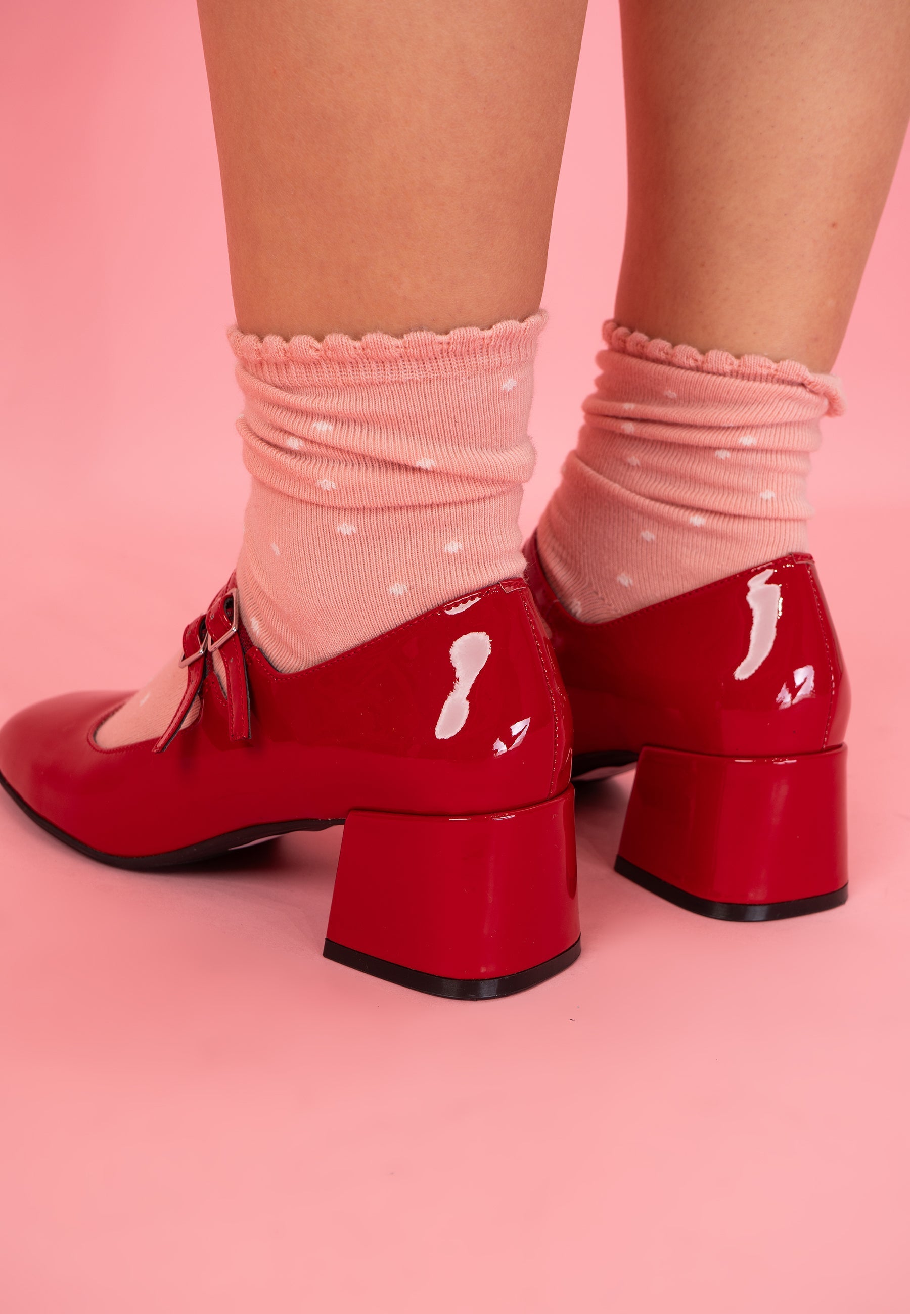 Jasmine Heels - Patent Red