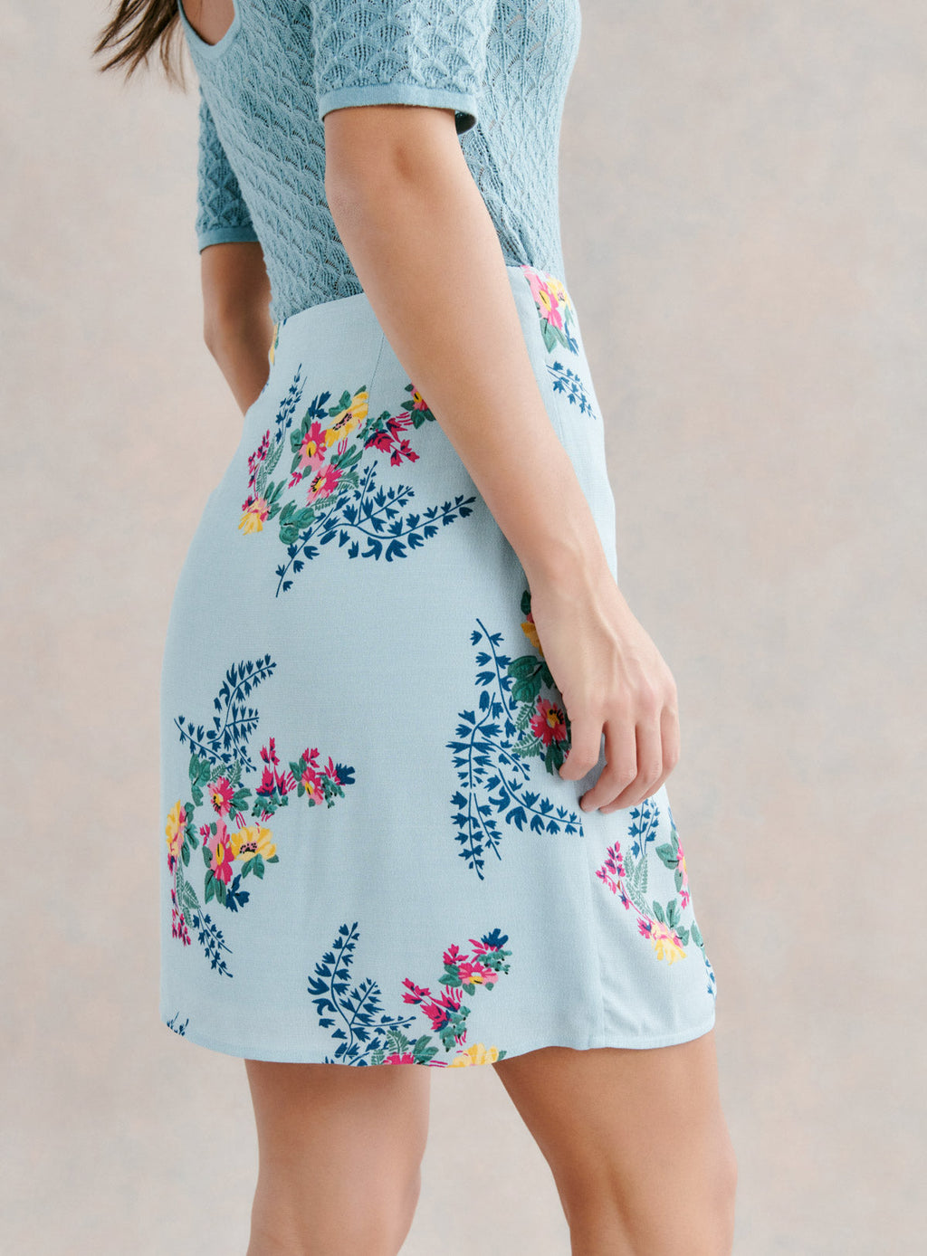 JEANNE FLORAL SHORT SKIRT PETITE MENDIGOTE