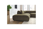 Jeanne - Canapé D'Angle Fixe Modulable - Tissu Velours Avec 2 Chauffeuses, 1 Angle Et 2 Poufs