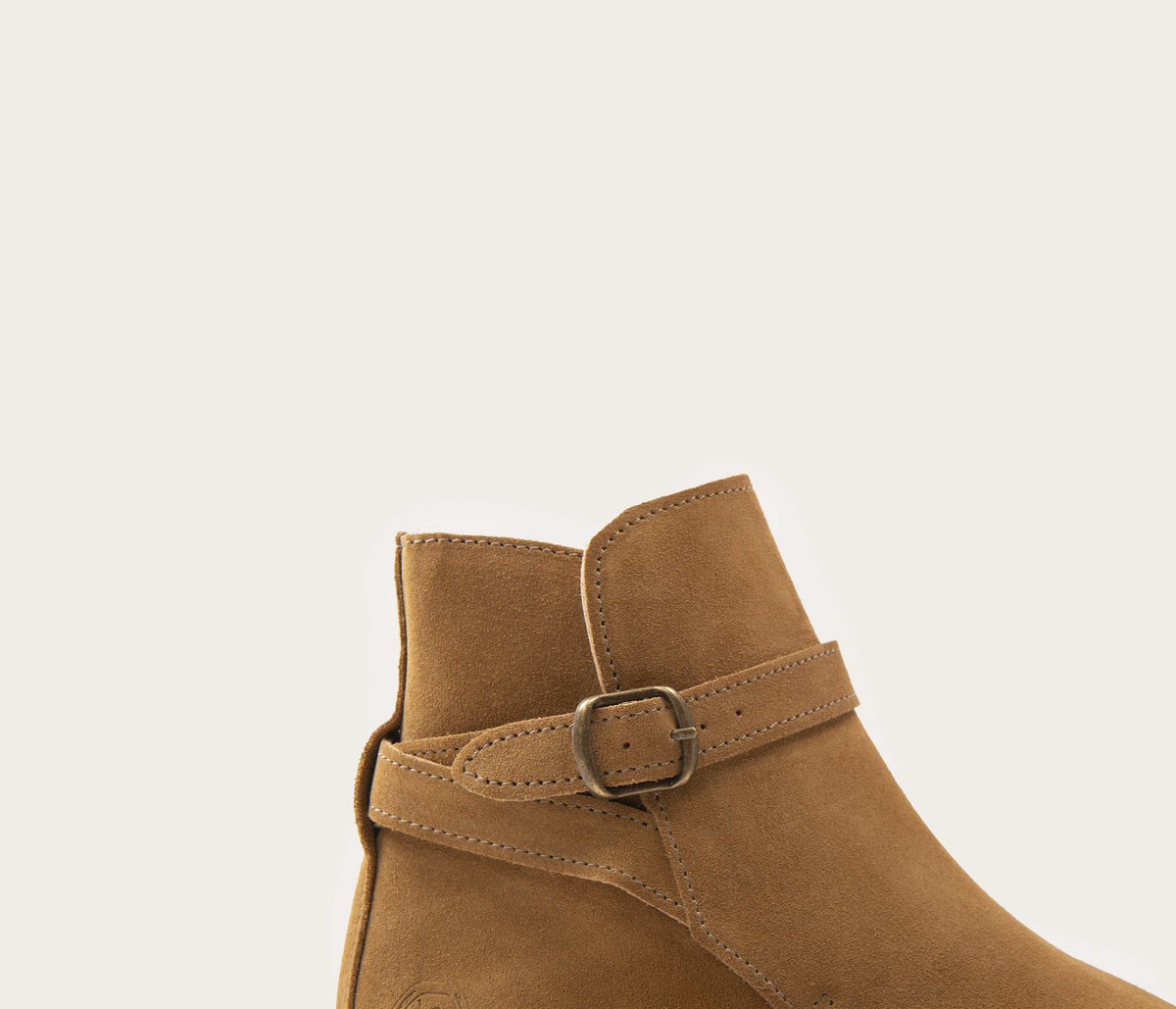 Bottines Jodhpur - Velours Havane - Homme
