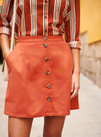 FALDA CORTA BOTONES JOHANNIE PETITE MENDIGOTE