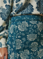 FALDA CORTA FLORES AZUL JUNIO PETITE MENDIGOTE