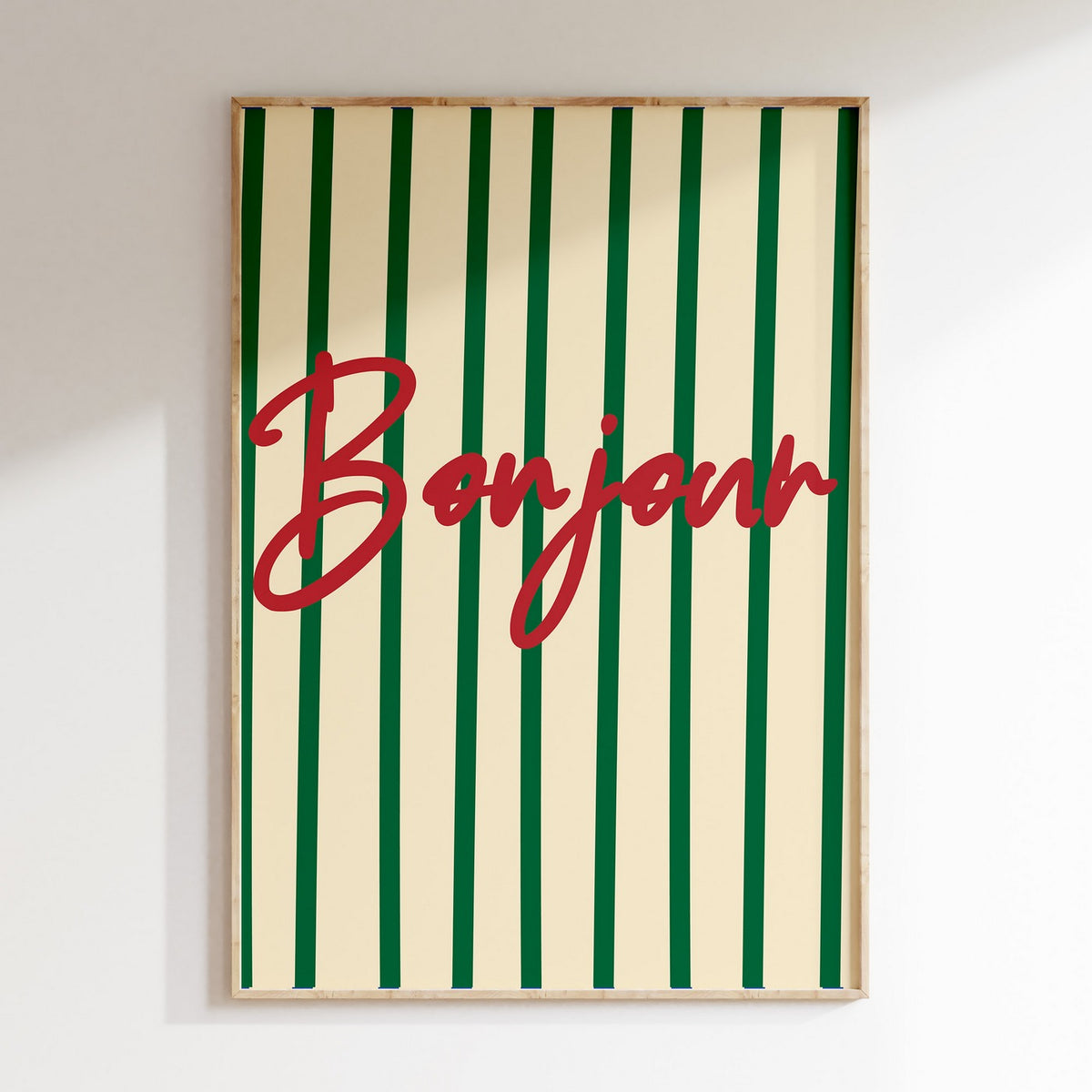 Kitchen - Affiche Bonjour - Vert