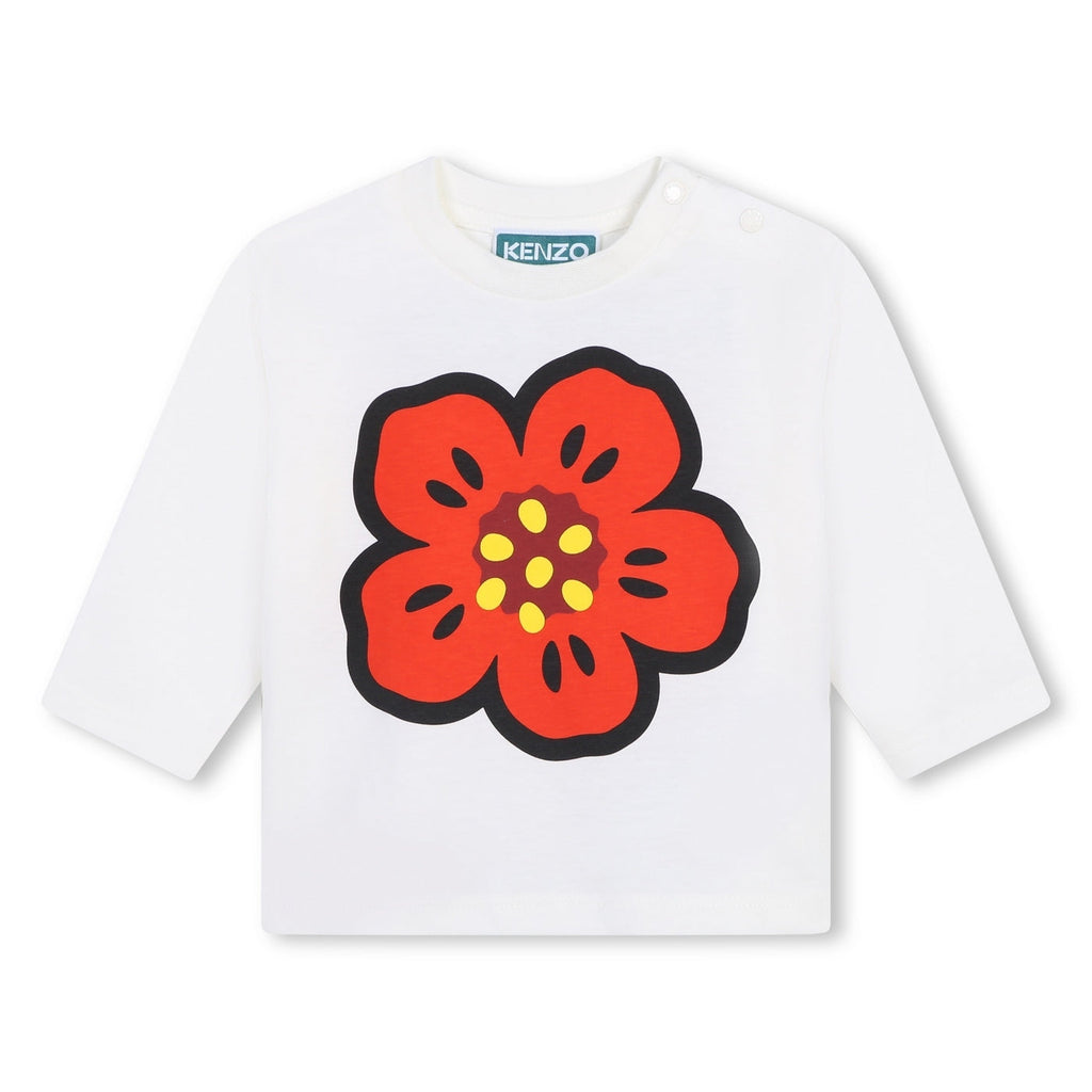 Camiseta de manga larga marfil - Niña