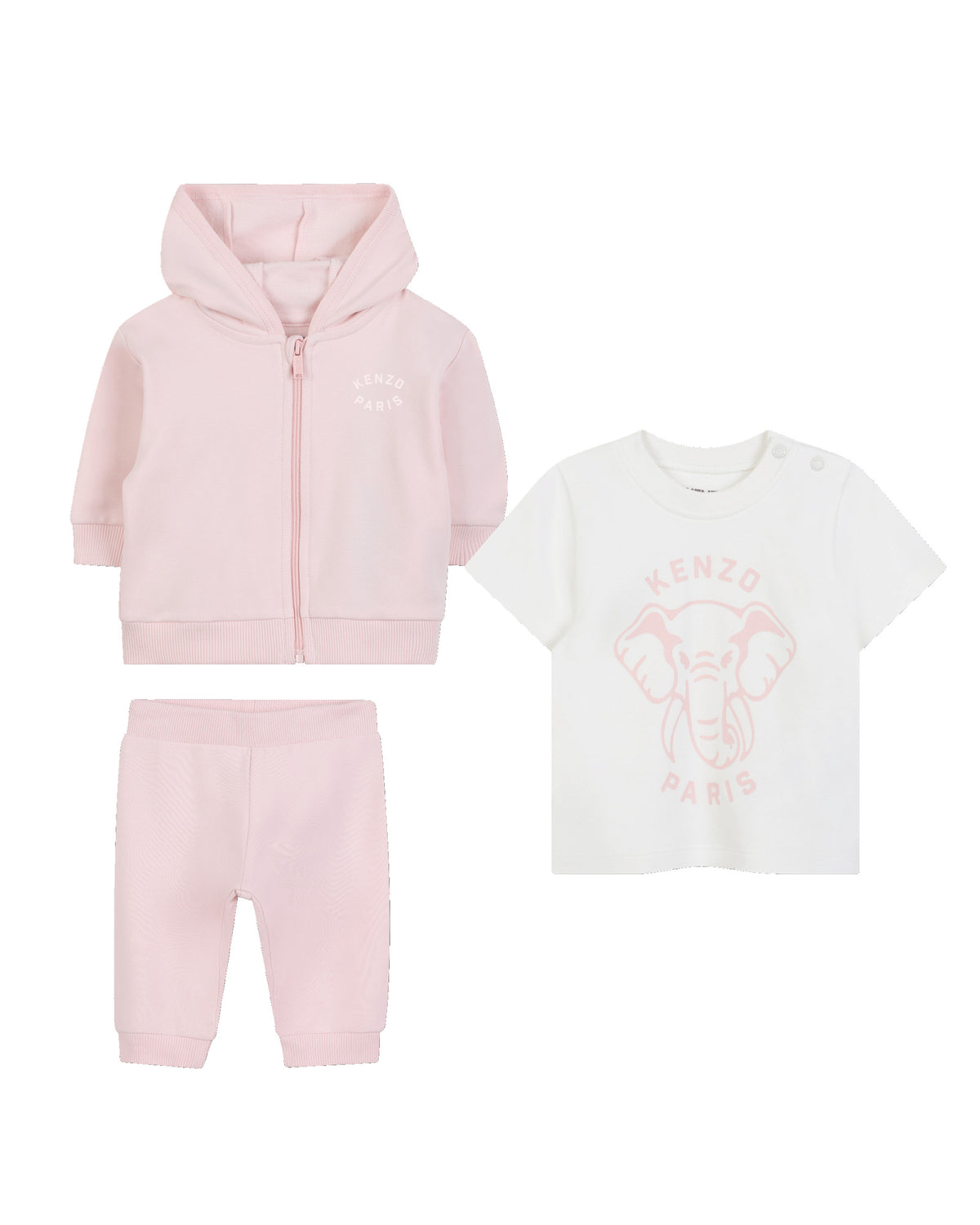 Komplet Spodnie + Rozpinany sweter + Koszulka – Veiled Rose