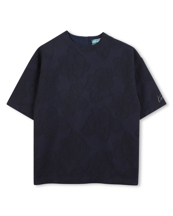 Jurk met lange mouwen - Bleu Mistral
