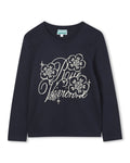 Langærmet T-shirt – Bleu Mistral