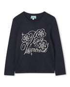 Langærmet T-shirt – Bleu Mistral