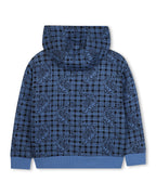Cardigan Con Cappuccio - Bleu Air