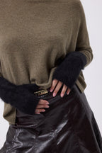 Manoplas – Cachemira cepillada Kael - Negro - Unisex