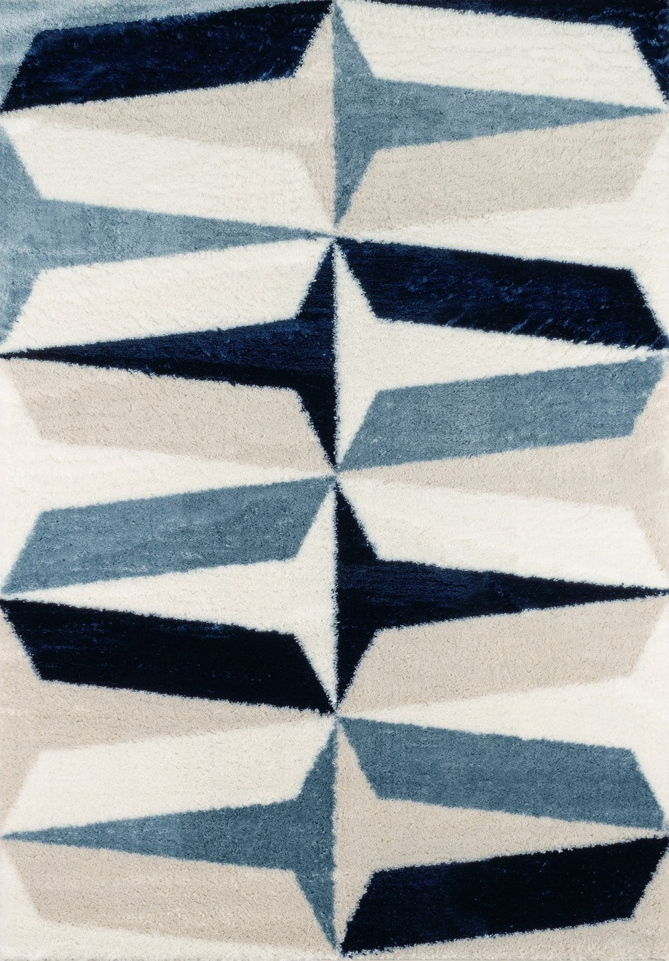 Karena 676 Soft Shaggy Rug - Blue