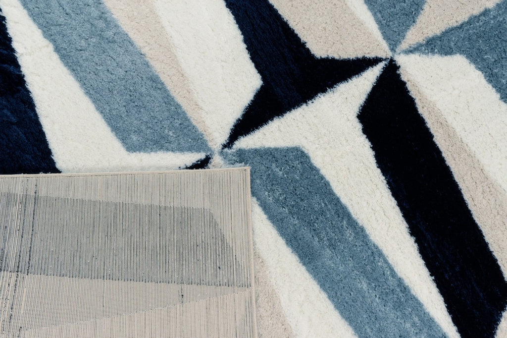 Karena 676 Soft Shaggy Rug - Blue
