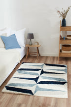 Karena 676 Soft Shaggy Rug - Blue