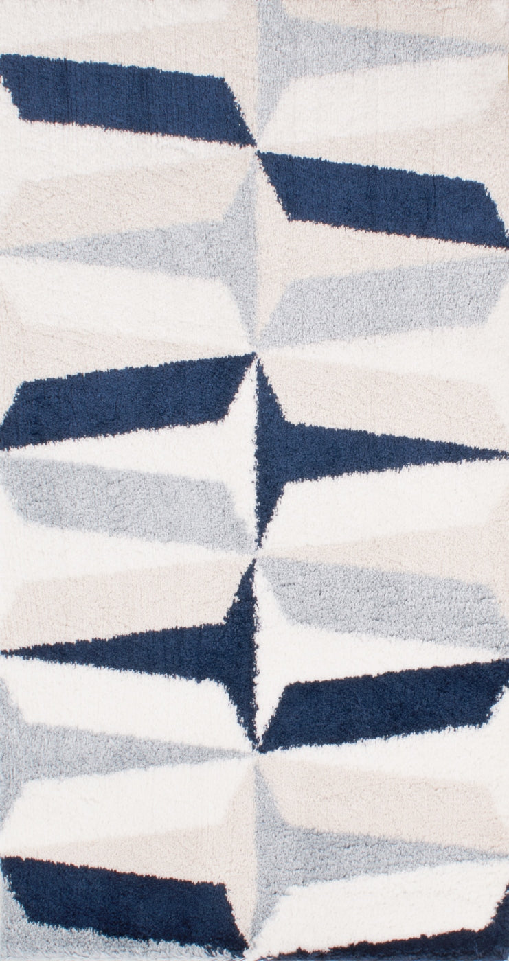Karena 676 Soft Shaggy Rug - Blue