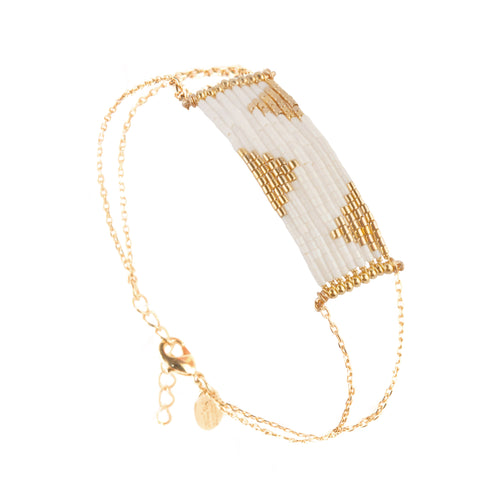 Pulsera Kara de Oro Blanco