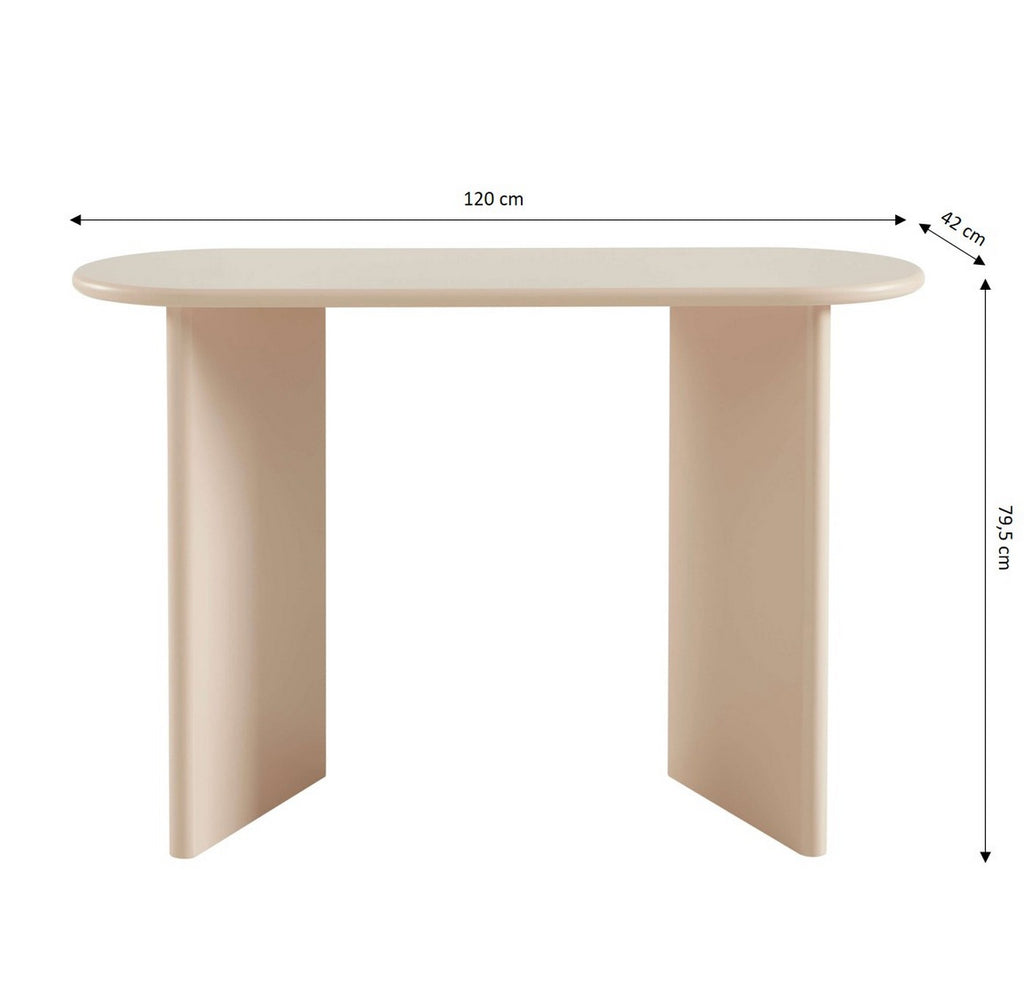 Karia - Console - Effet Laqué - Beige