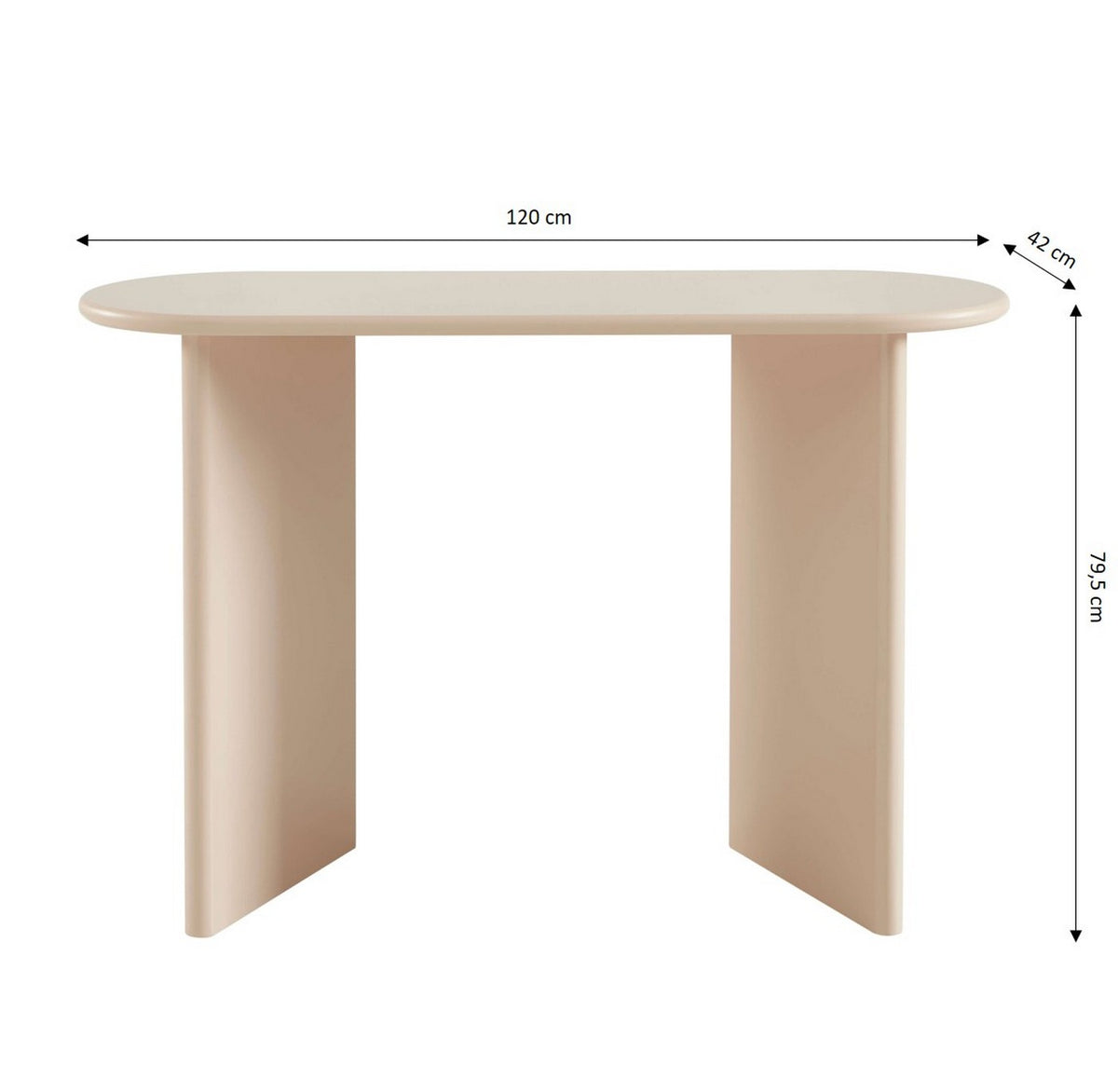 Karia - Console - Effet Laqué - Beige