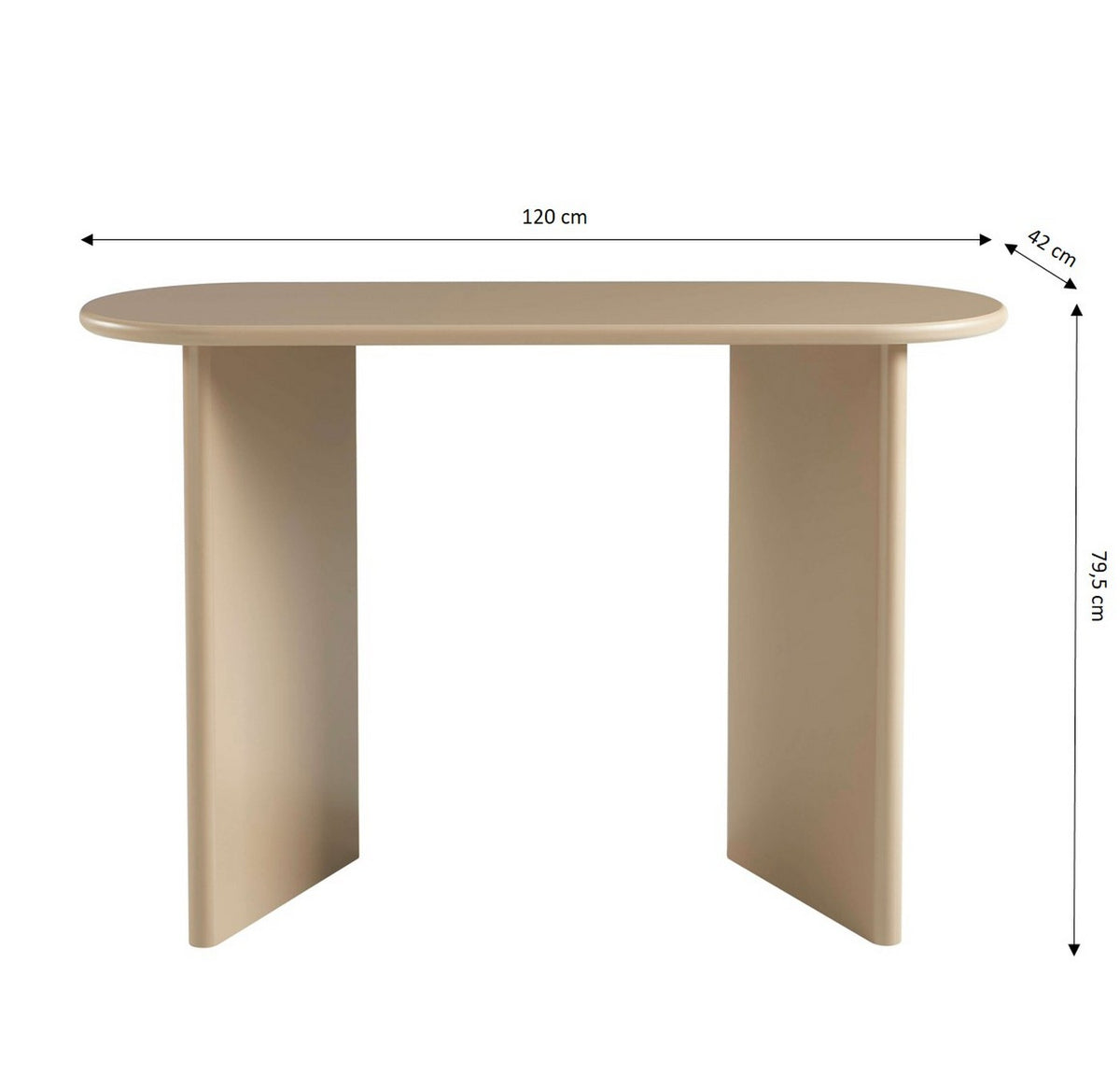 Karia - Console - Effet Laqué - Caramel
