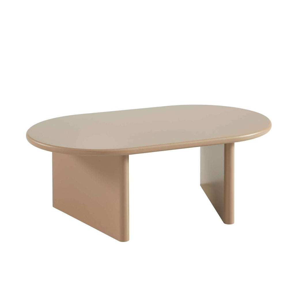 Karia – Ovaler Couchtisch – Lackoptik – Karamell