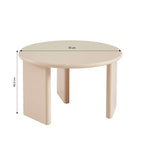 Karia - Table Basse Ronde - Effet Laqué - Beige