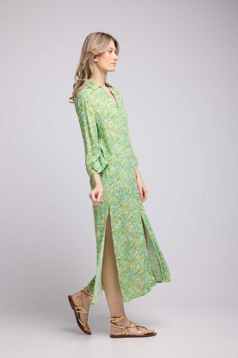Robe Long Manches Longues - Vert