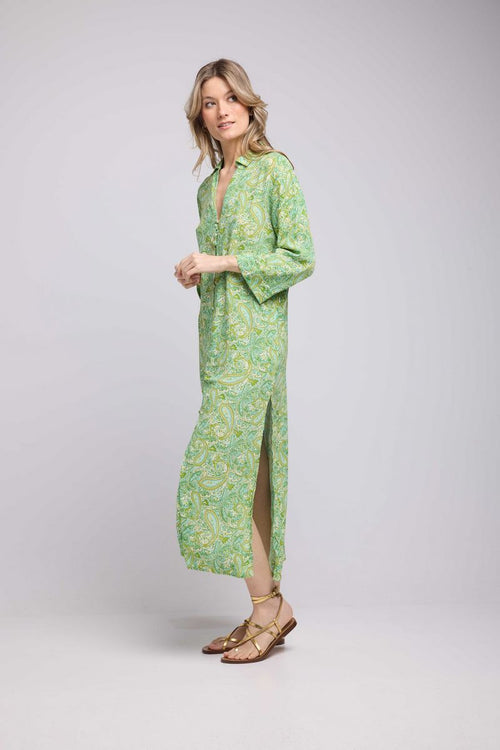 Robe Long Manches Longues - Vert
