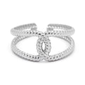 Bague Ajustable "Tatiana" Acier Inoxydable
