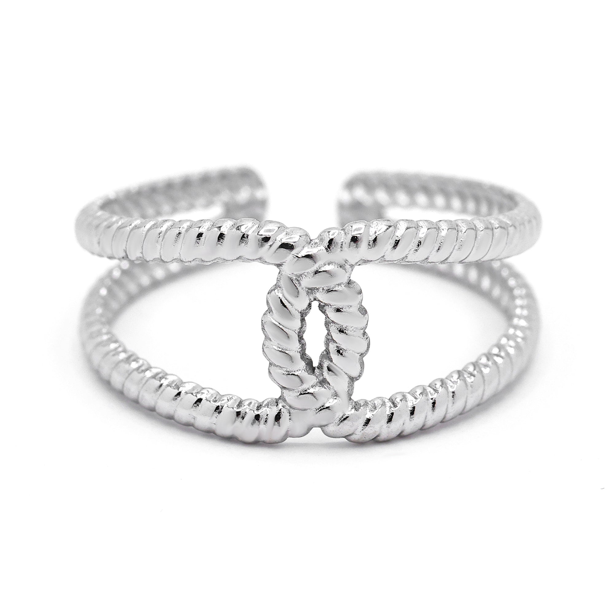 Bague Ajustable "Tatiana" Acier Inoxydable