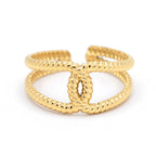 Bague Ajustable "Tatiana" Acier Inoxydable