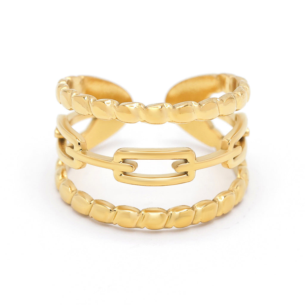 Bague Ajustable "Valerie" Acier Inoxydable