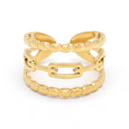 Bague Ajustable "Valerie" Acier Inoxydable
