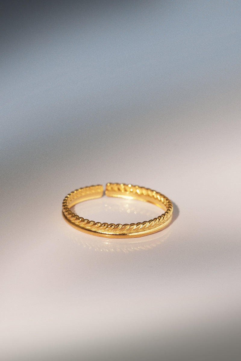 Bague Ajustable "Violaine" Acier Inoxydable