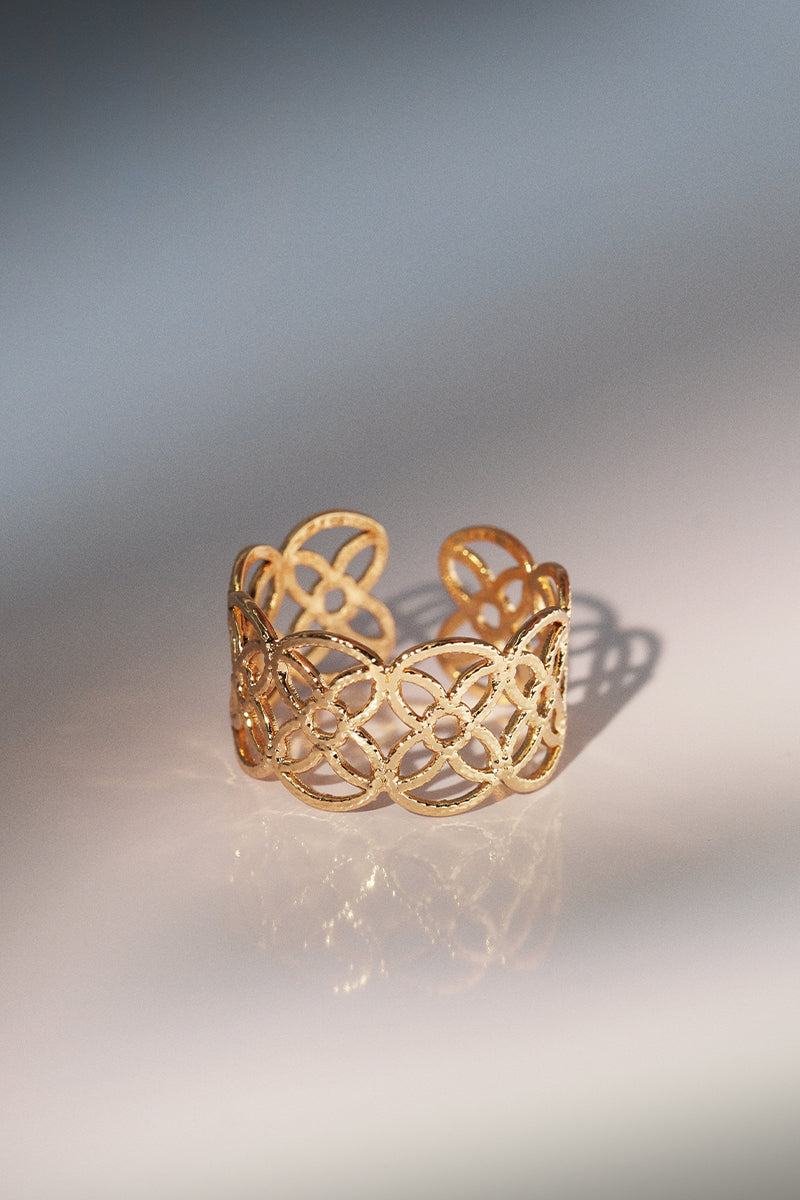 Bague Ajustable "Yolande" Acier Inoxydable