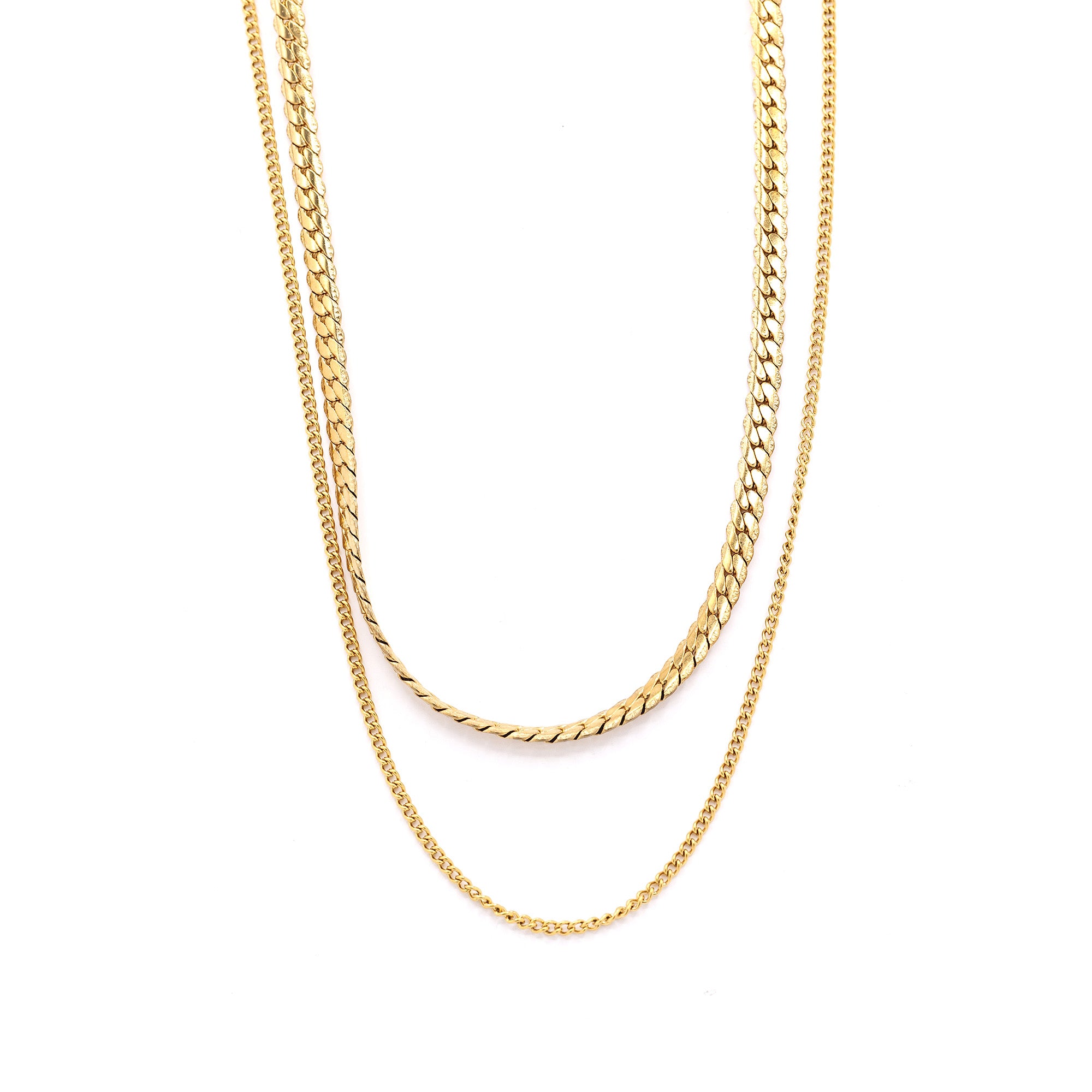 Collier Double Rang "Stefania" Acier Inoxydable